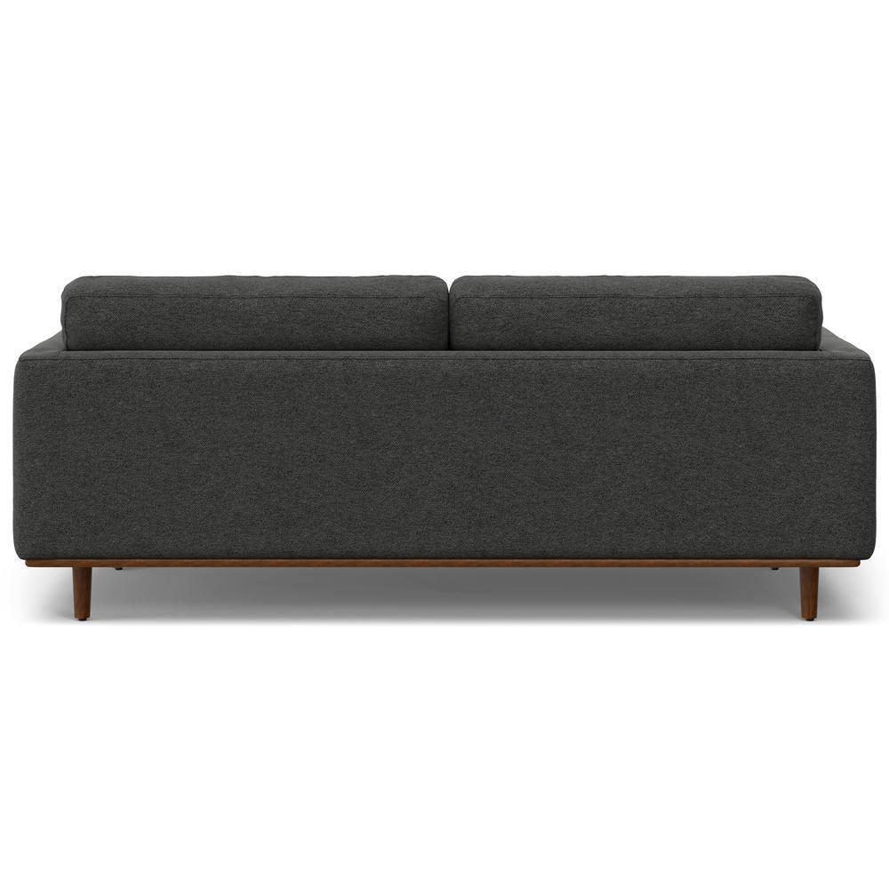Simpli Home Morrison  Sofa and Ottoman Set in Woven-Blend Fabric