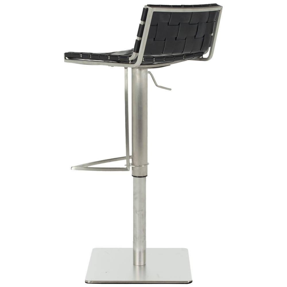 Mitchell Gas Lift Swivel Bar Stool - FOX3001 - Black - Safavieh Couture