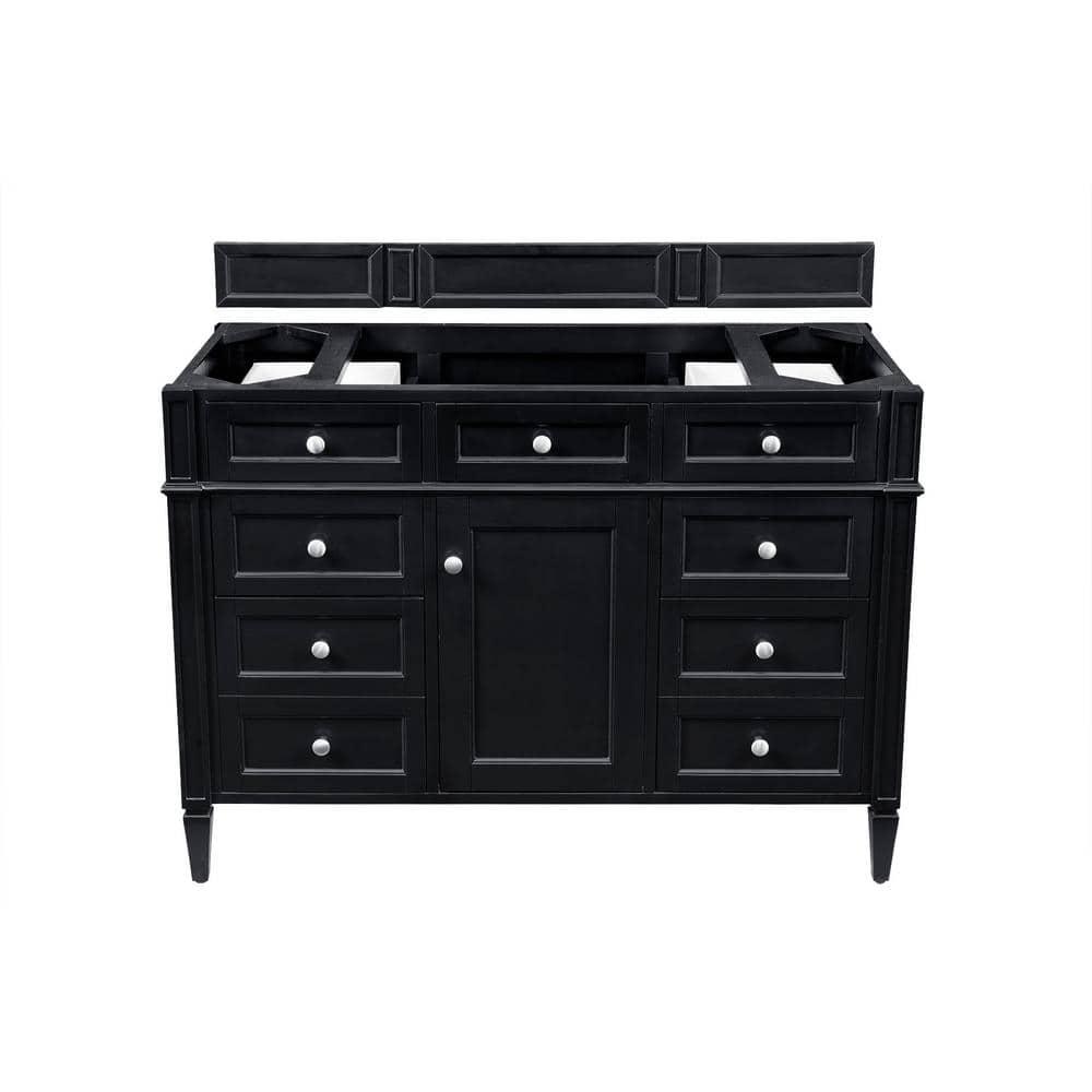 Black Onyx 48" Plywood Single Bathroom Vanity Base with Backsplash