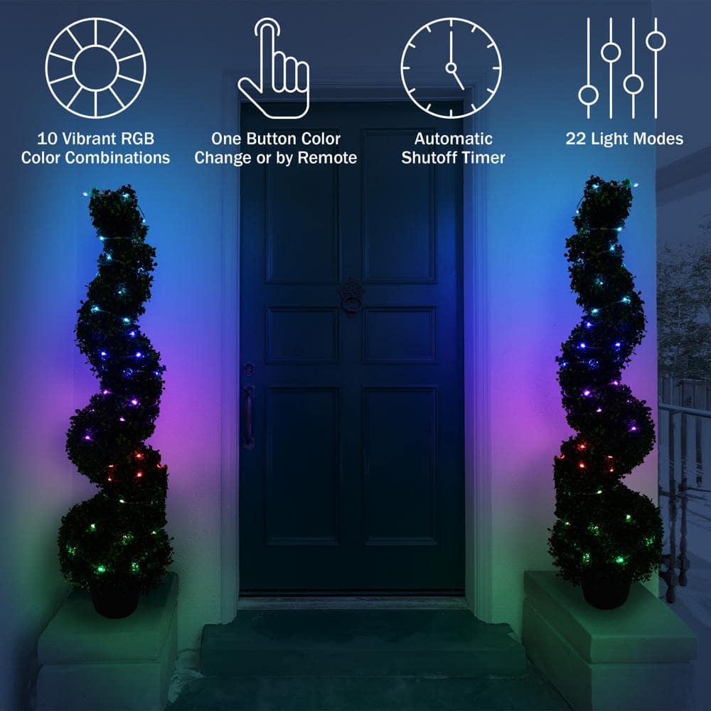 Pure Garden 72ft 200 LED Color Changing Outdoor Rope Lights with Remote