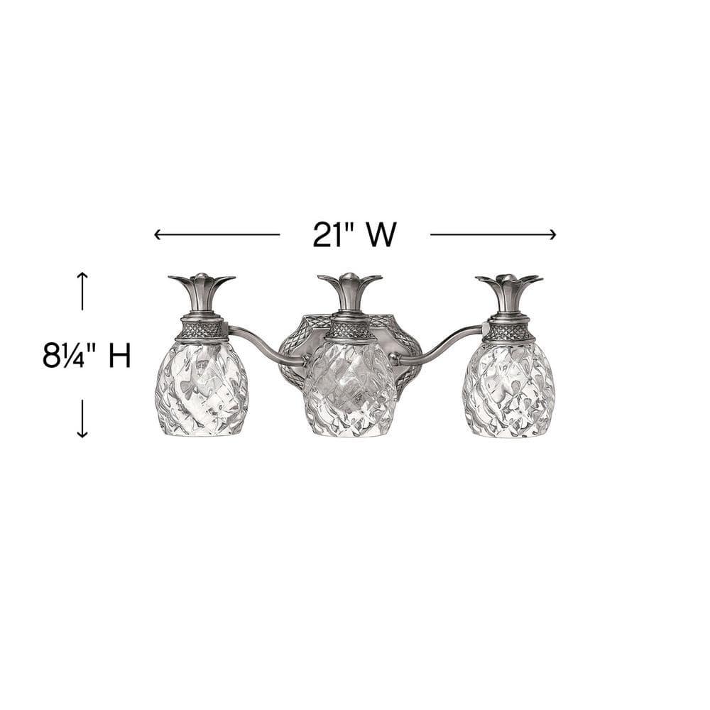 Plantation 3-Light Pineapple Bath Vanity Fixture
