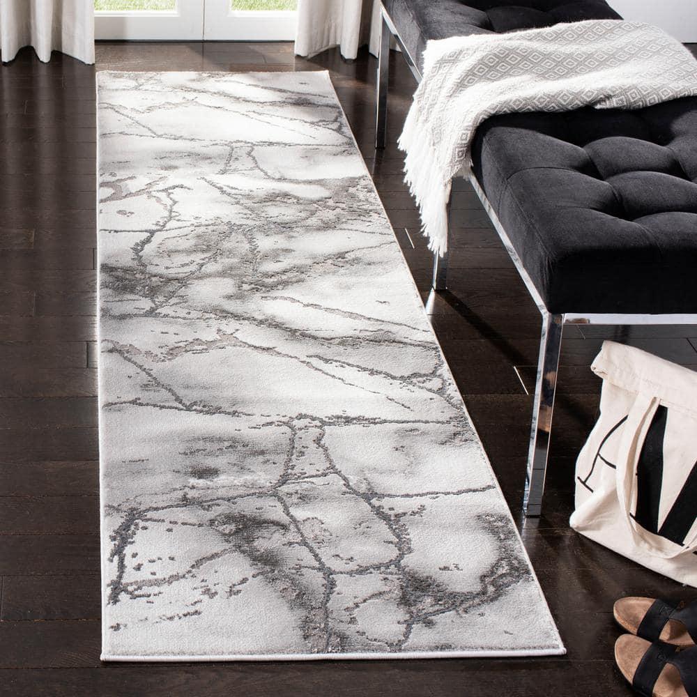 Craft CFT877 Loomed Indoor Runner Rug - Grey/Silver - 2'3"x22' - Safavieh