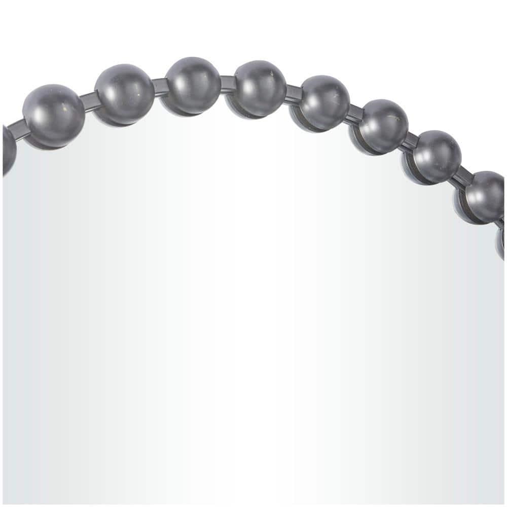 Marlowe Beaded Round Metal Wall Mirror