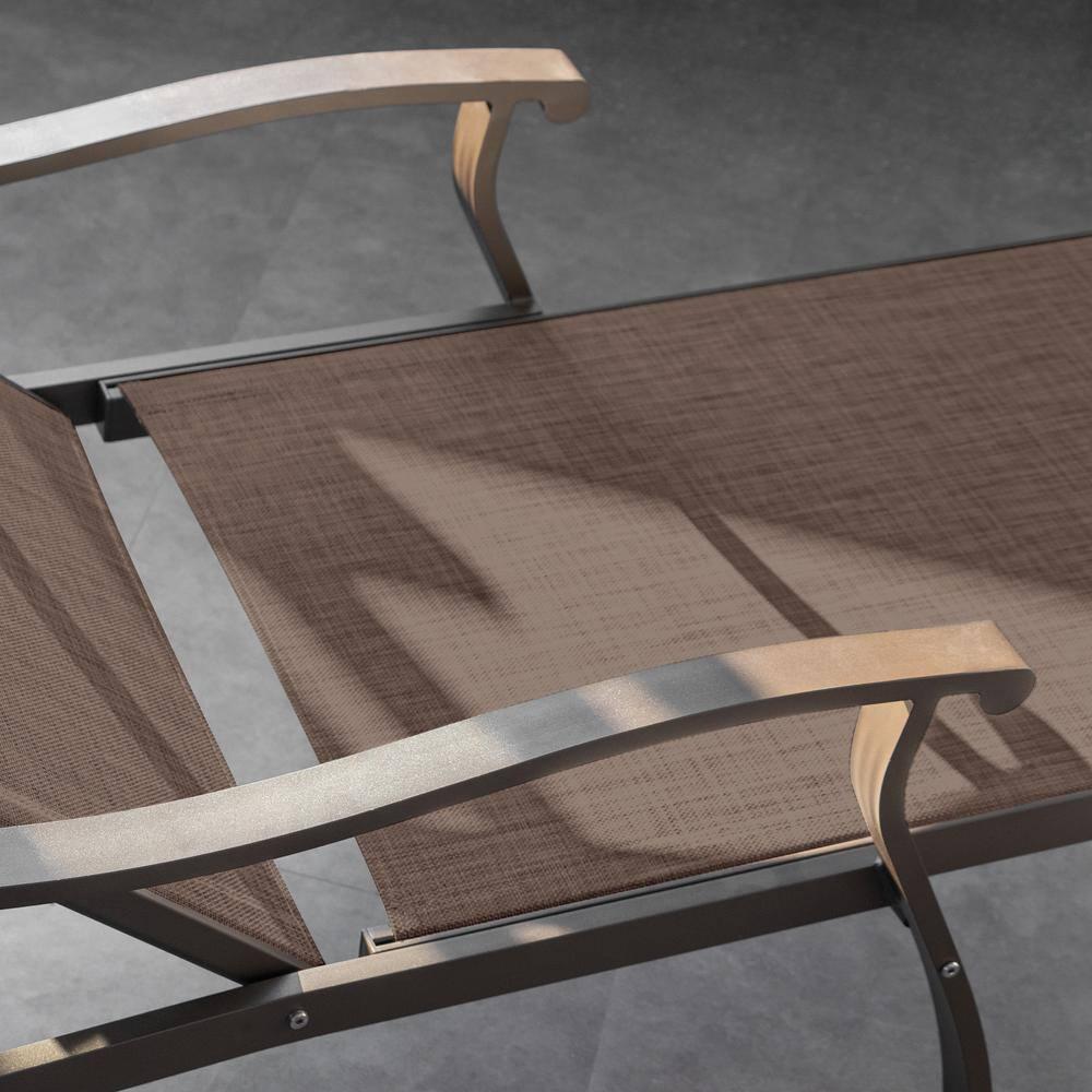 Crestlive Products Tumbonas Ajustables de Aluminio para Patio Exterior (Juego de 2) con Brazos - Ver Imagen Marrón