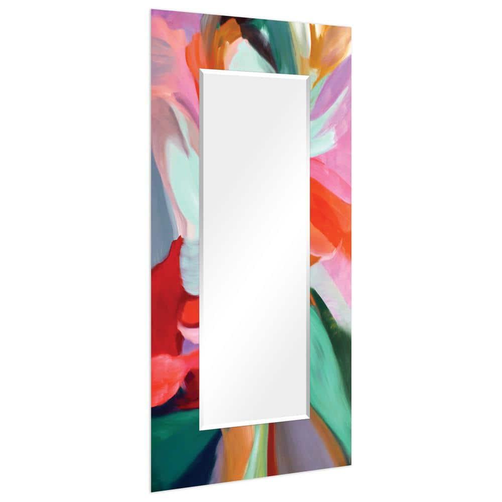 Empire Art Direct Integrity of Chaos Rectangular Beveled Mirror on Free Floating Reverse Printed Tempered Art Glass, 72" x 36" x 0.4", Ready to Hang