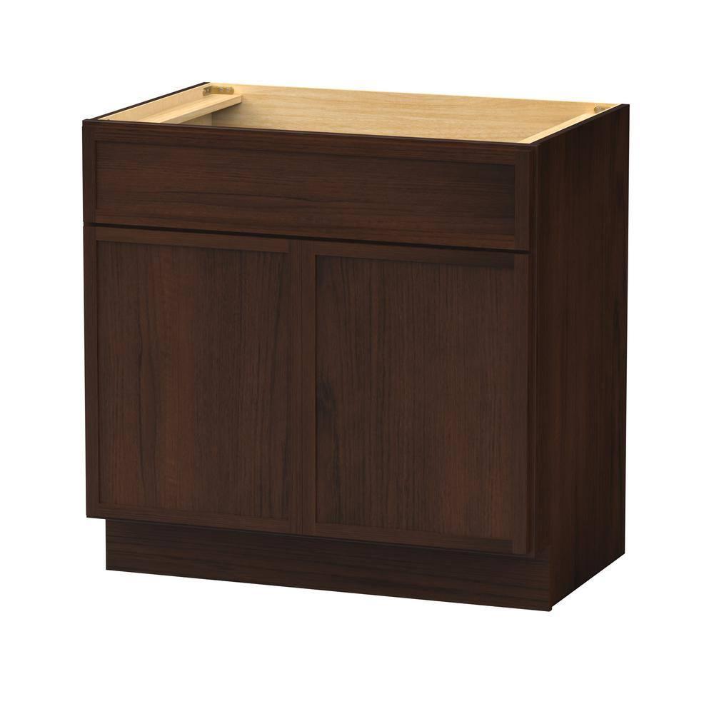 36" W Birch Plywood Freestanding Single Base Storage Cabinet with Soft Close Door