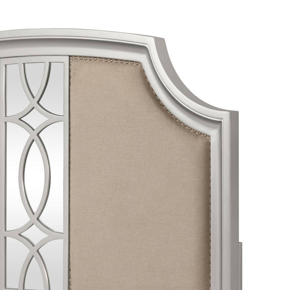 New Classic Furniture Reflections 4-Pc Wood Queen Bedroom Set (B/Dr/Mr/Ch), Silver