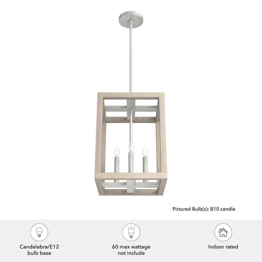 Hunter Fan Squire Manor 4 - Light Lantern Rectangle Chandelier