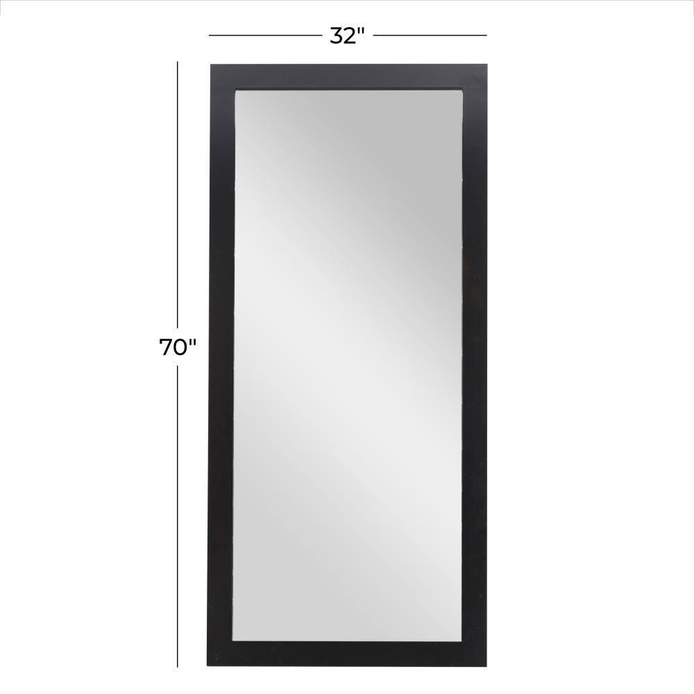 Studio 350 Black Wood Contemporary Wall Mirror 32"W, 70"H