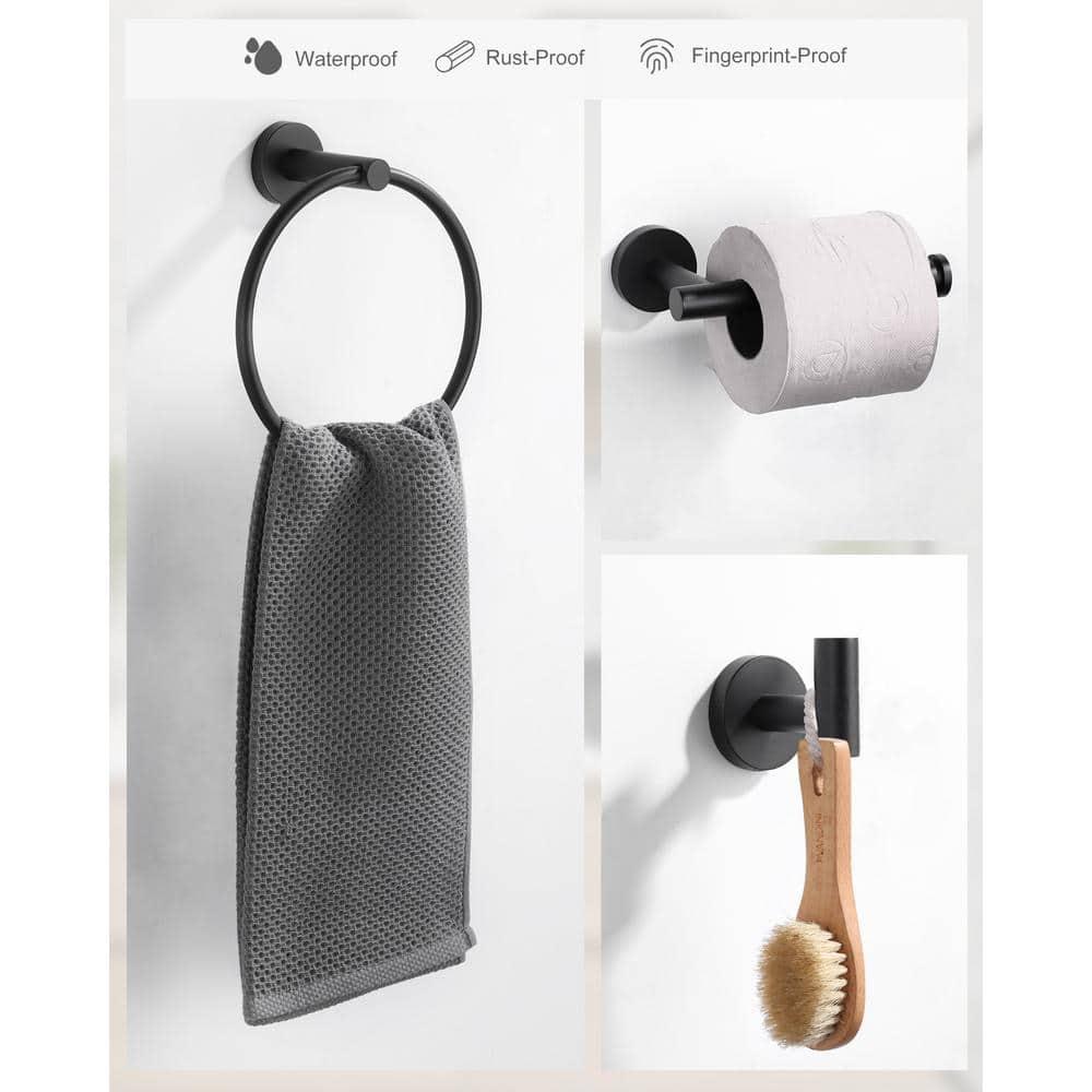ARCORA AR5210163B 3-Piece Bath Hardware Set With Mounting Hardware With Towel Ring, Towel Hook And Toilet Paper Holder In