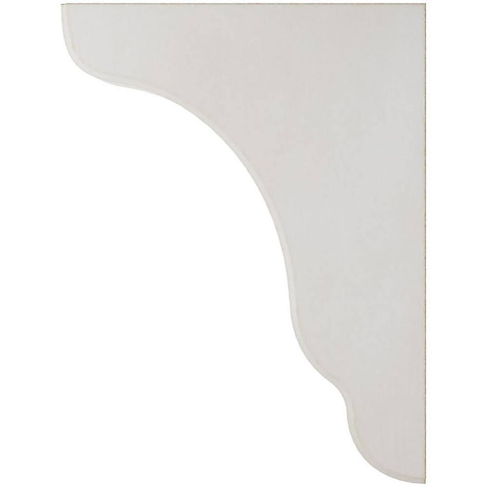 1 3/4"W x 7 1/4"D x 9 1/2"H Plymouth Wood Vintage Decor Bracket, Chalk Dust White