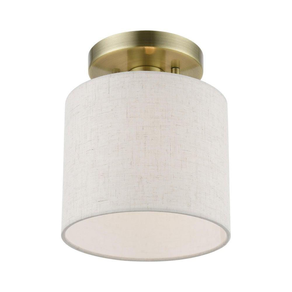 Livex Lighting Blossom 1 - Light Semi-Flush Mount in  Antique Brass