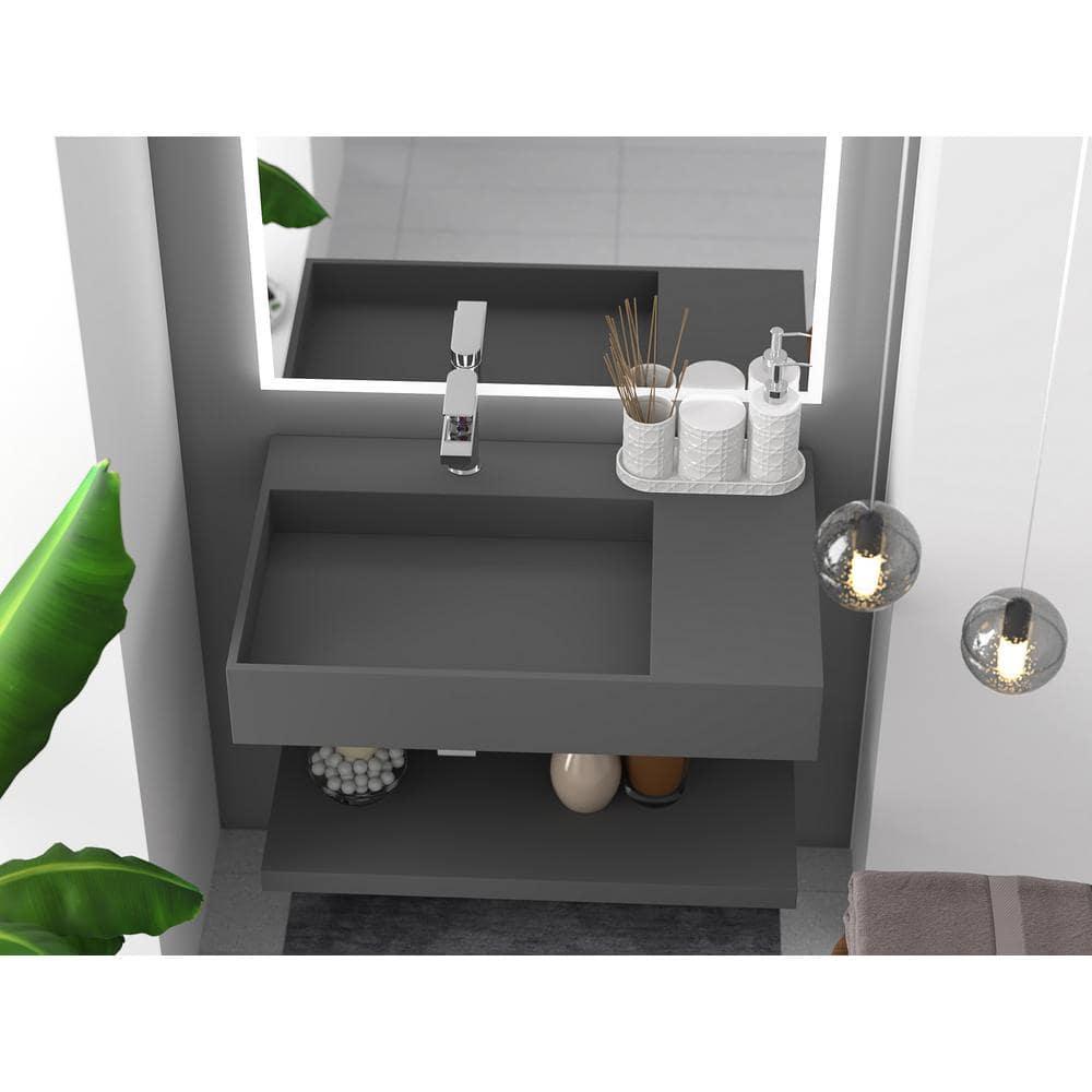 Juniper 30" Wall Mounted Bathroom Sink With Left Basin