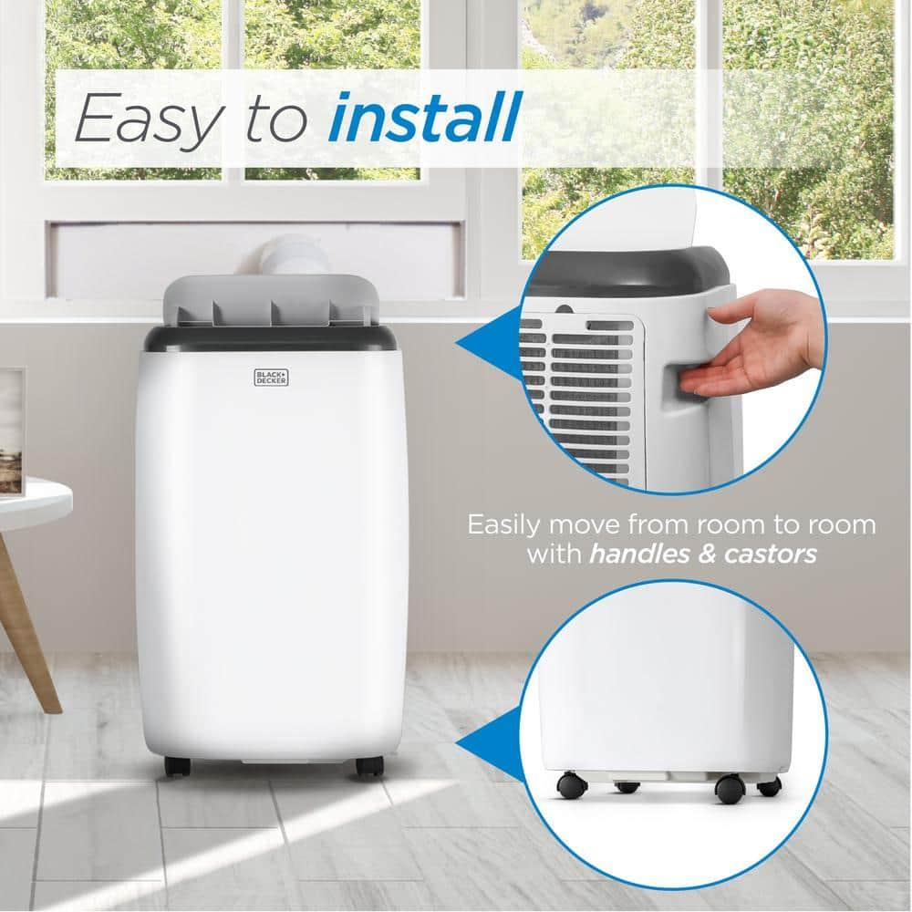 BPP Series BLACK+DECKER 10,000 BTU Portable Air Conditioner with Remote Control, White