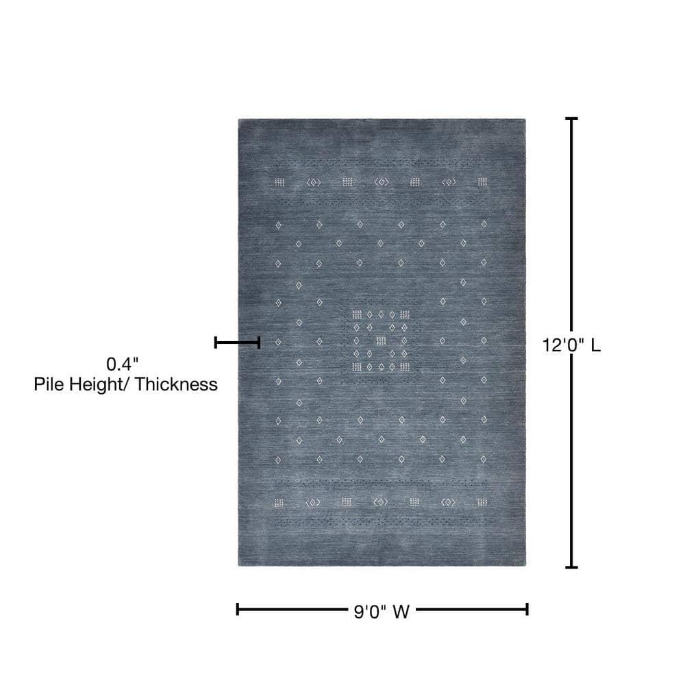 Cyrena Hand-Loomed Wool Rug - Slate / 9' x 12'