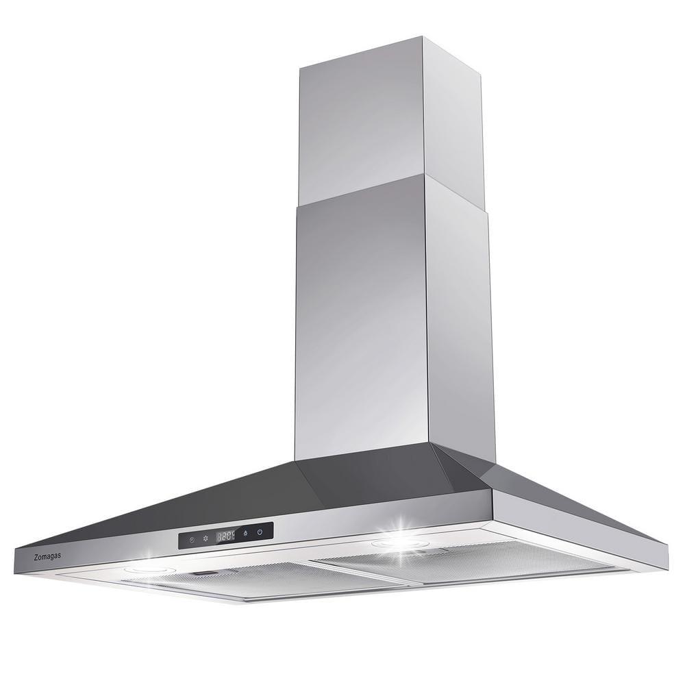 Wall Mount Range Hood 30 inch Stainless Steel Stove Hood Ducted Ductless Vent Hood Touch Control Hood