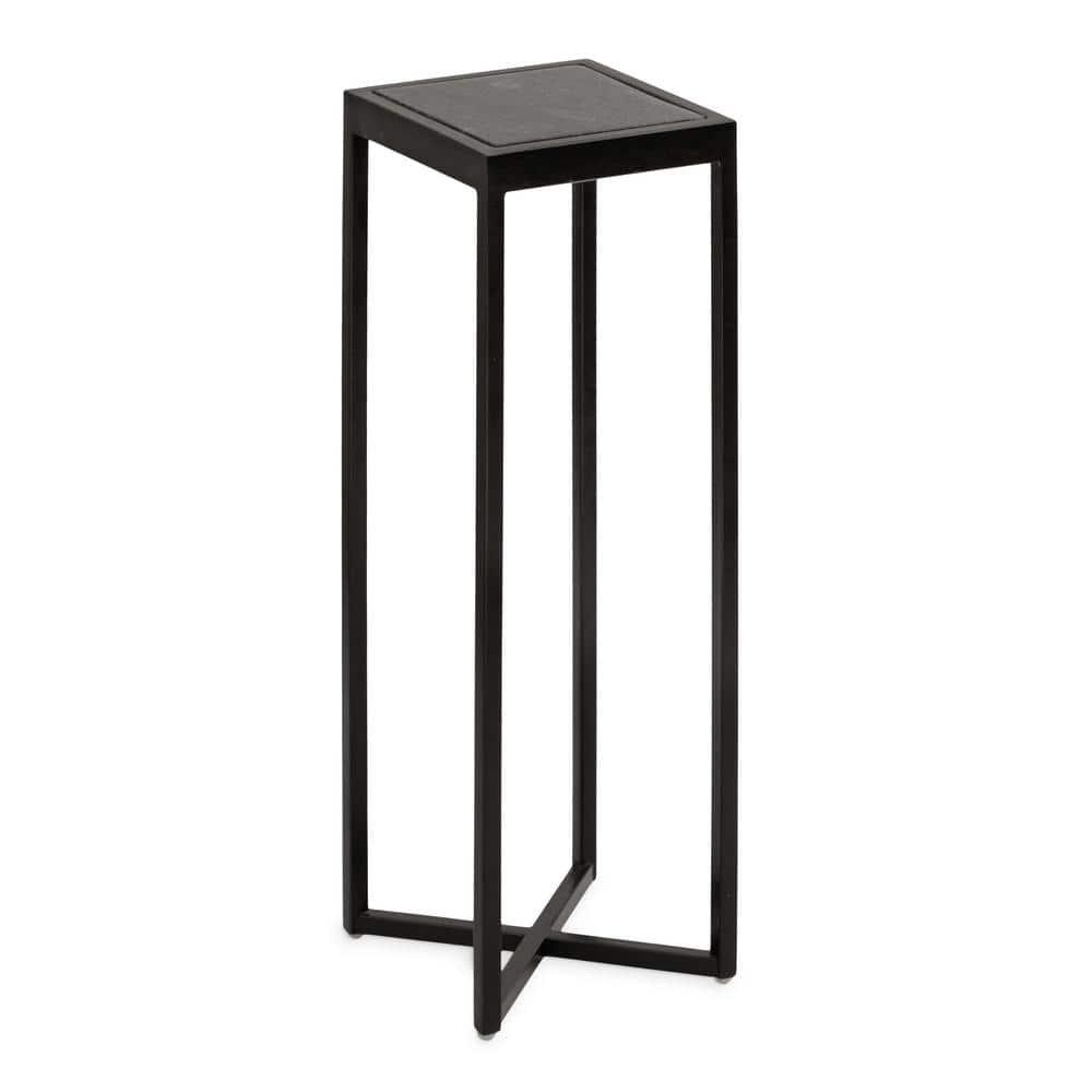 Kate and Laurel Jaspur Square Metal Drink Table, 7x7x21, Black