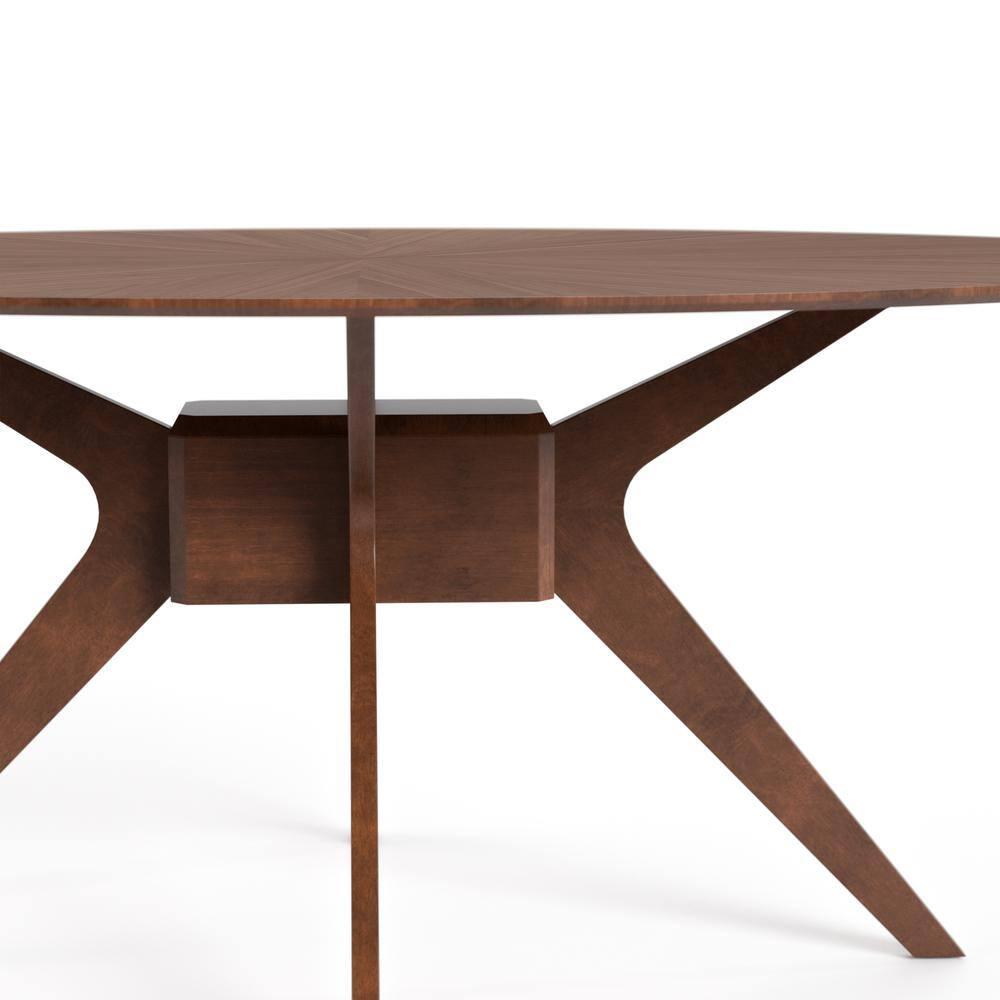 HOMES: Inside + Out 54" Pearlcrest Mid-Century Modern Modern Oval Dining Table Walnut