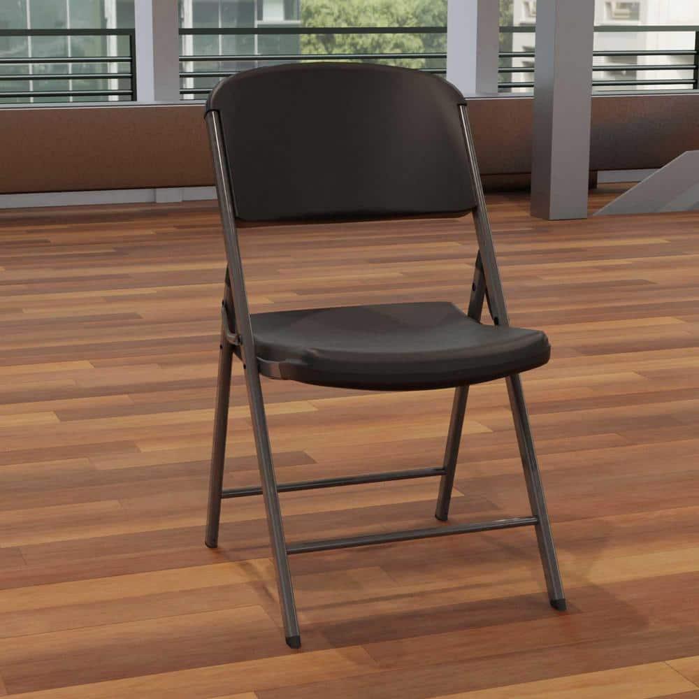Lifetime Folding Chair, Indoor/Outdoor Commercial, Adult, Black, 4 Pack (80187)