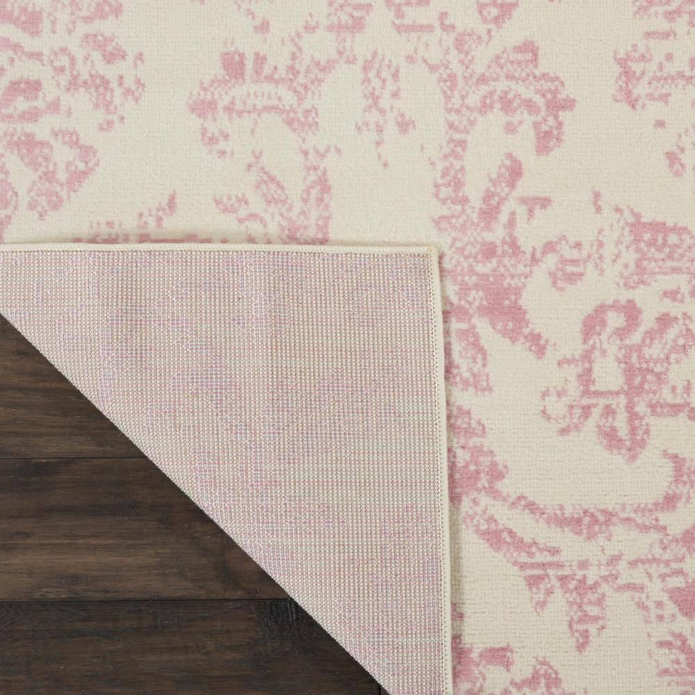 Jubilant JUB09 Area Rug Farmhouse Vintage Damask By Nourison Ivory/Pink 7' x 10'