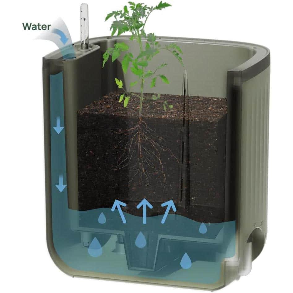 Vego Garden Mini Tomato Plastic Outdoor Pot Planter with Trellis