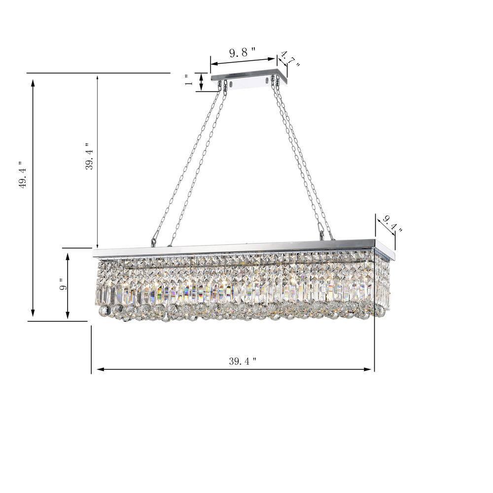 Modern 8-Light Chrome Chandelier