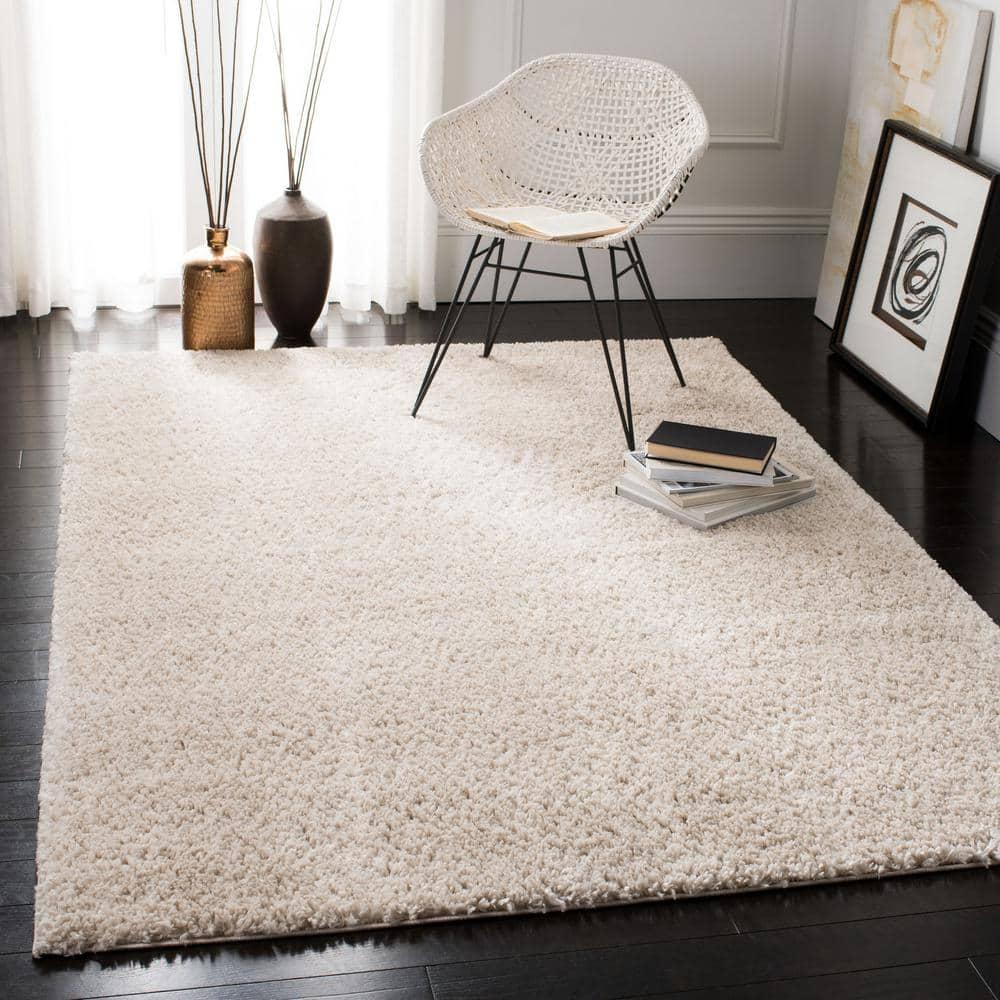 August Shag 900 AUG900 Power Loomed Indoor Area Rug - Beige - 4'x6' - Safavieh