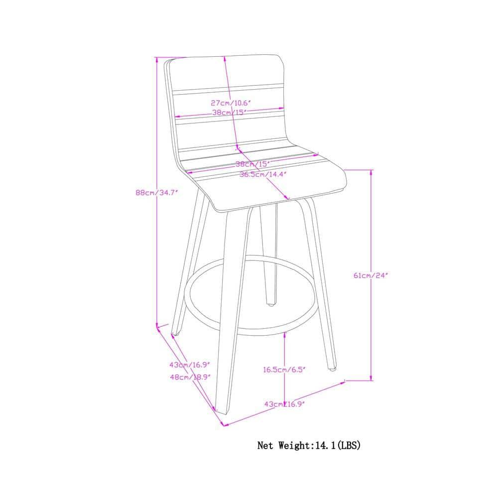 Roland Swivel Upholstered Counter Stool