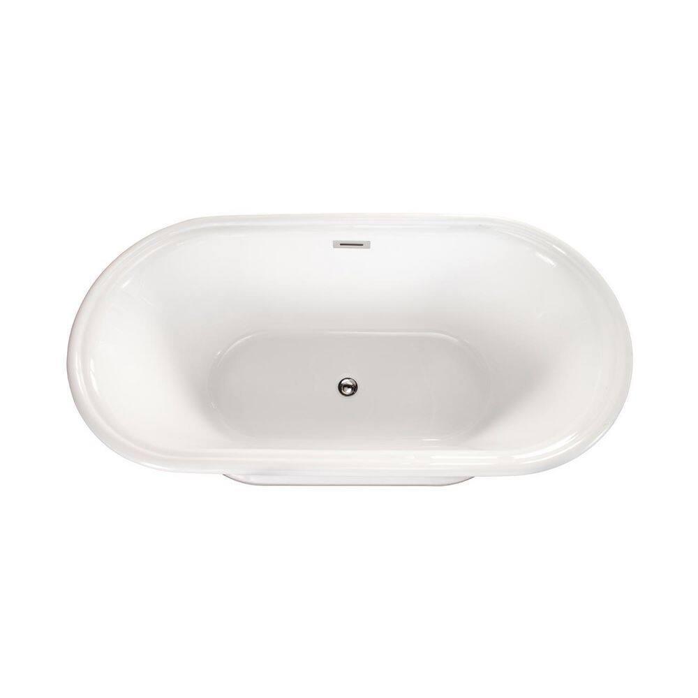 Solace 59.1'' x 29.5'' Freestanding Soaking Acrylic Bathtub