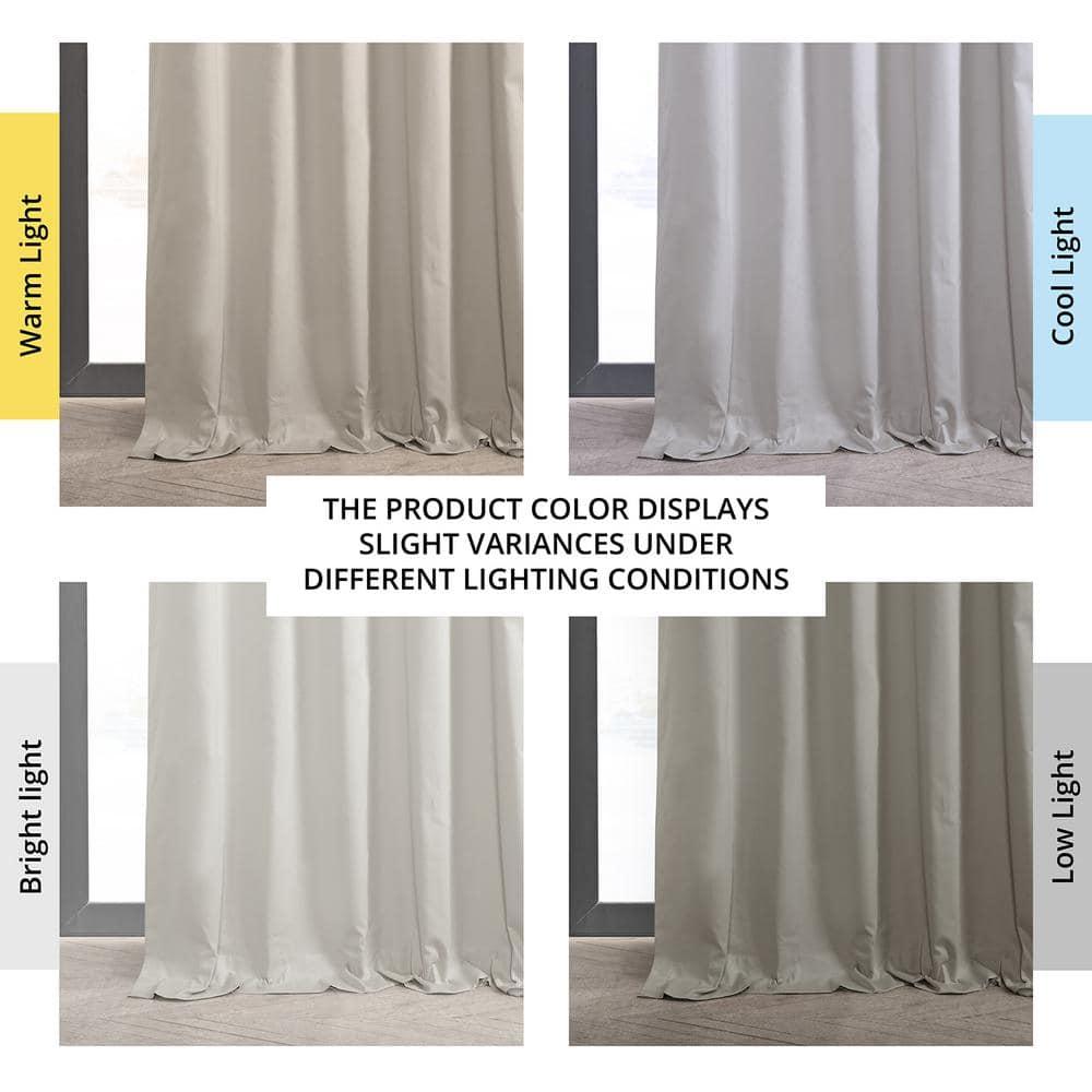 Hazelwood Beige Solid Cotton Blackout Curtain (1 Panel), Hazelwood Beige, 50W X 108L