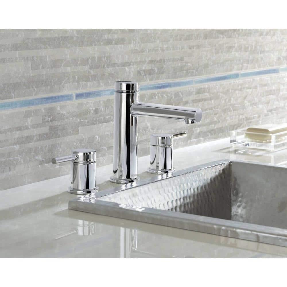High Arc Widespread Bathroom Faucet with Drain Assembly