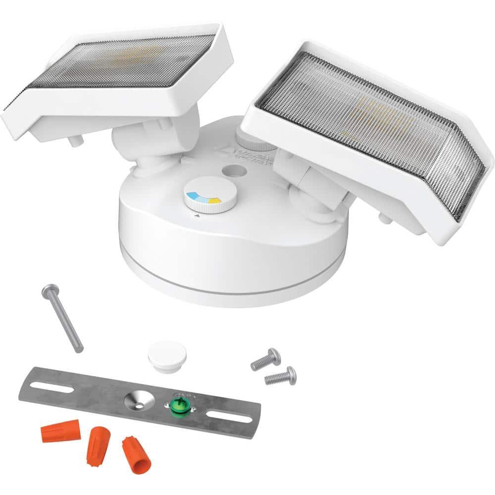 Lithonia Lighting 2 - Head Hardwired Dusk to Dawn Outdoor Security Flood Light