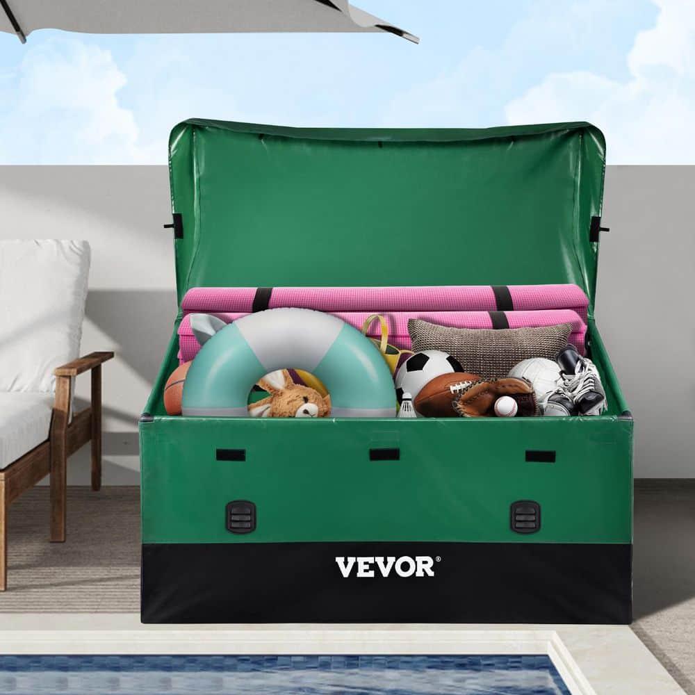 VEVOR VEVOR 57.9'' W 230 Gallons Water Resistant Polyethylene Plastic Deck Box in Green/Black