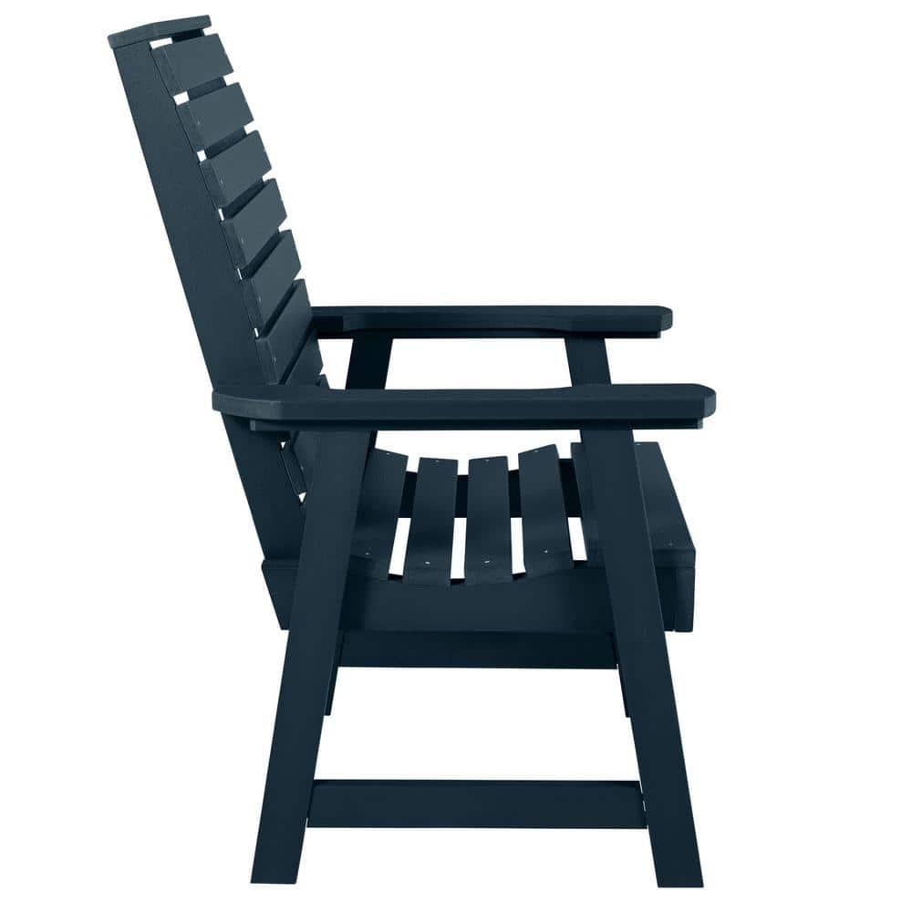 Weatherly Outdoor Dining Arm Chair - Federal Blue - highwood: Sturdy Patio Chairs, Fade & Water-Resistant