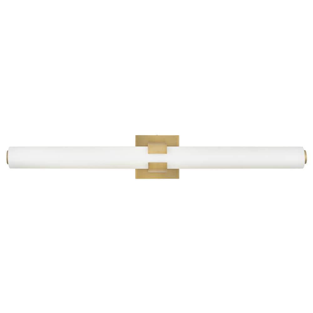 Aiden Integrated LED Bath Vanity Bar w/ Etched White Glass