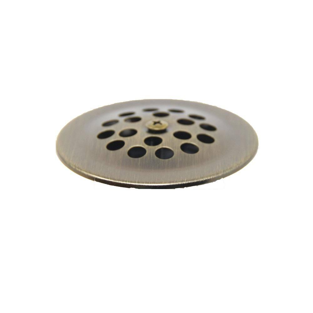 PF WaterWorks Bathtub/Bath Tub Drain Shoe Grid/Strainer Cover with Matching Screw;Antique Brass; PF0915-AB