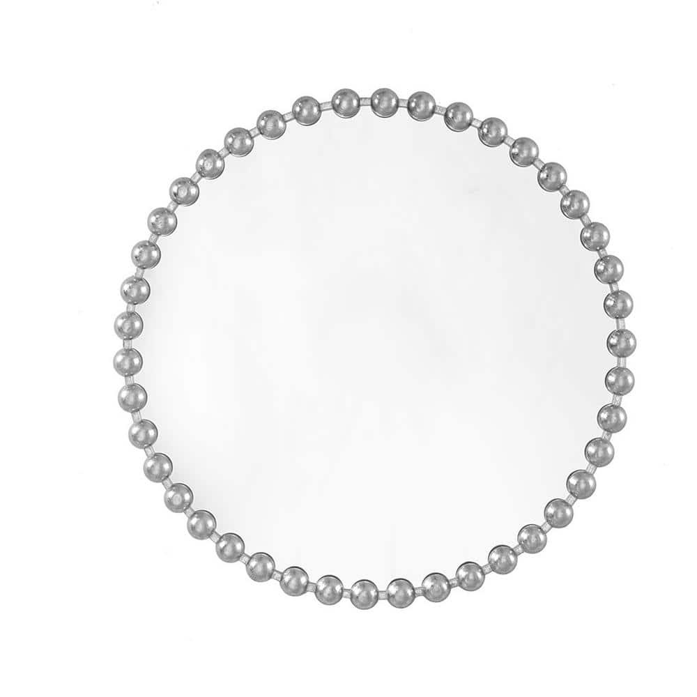 Marlowe Beaded Round Metal Wall Mirror