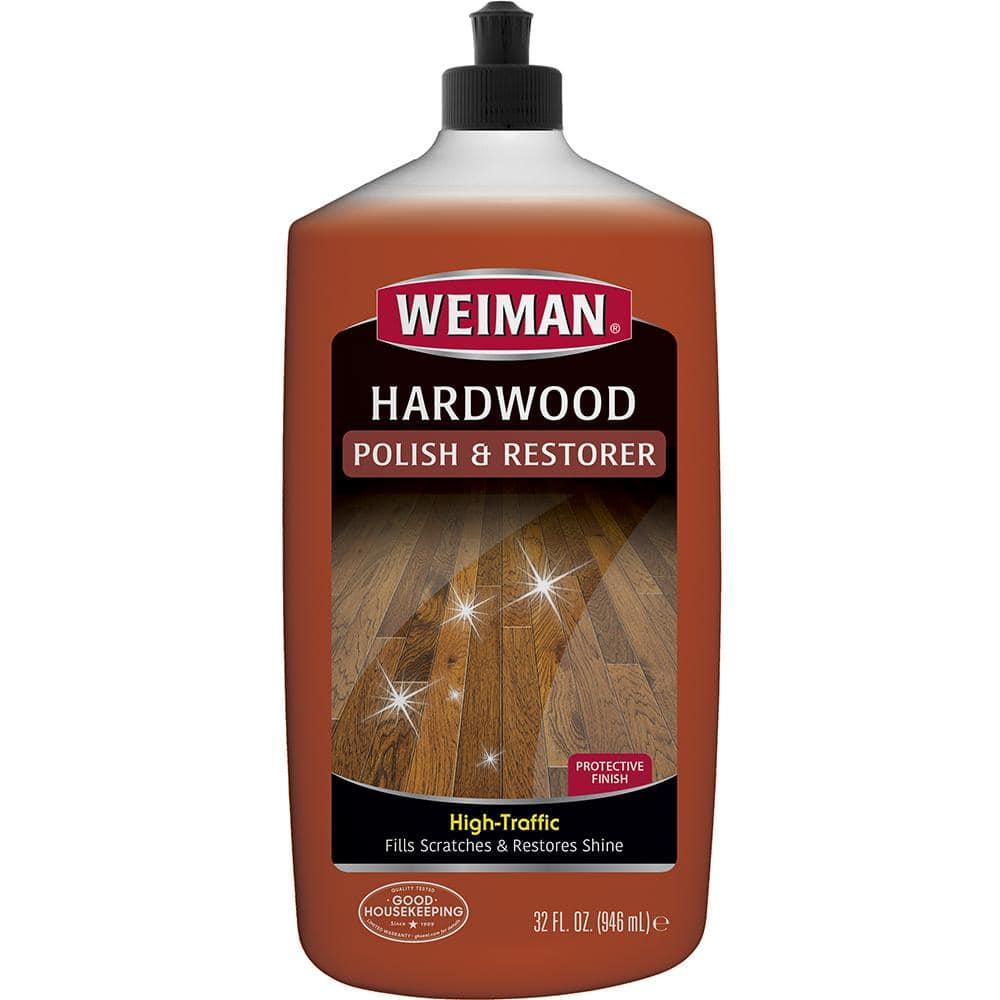 Weiman High-Traffic Hardwood Floor Polish and Restorer - Natural Shine, Removes Scratches, Leaves Protective Layer 32 fl. oz