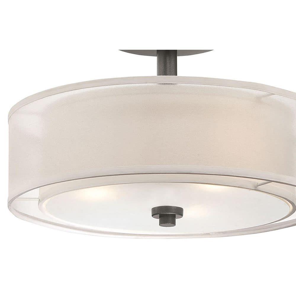 Minka Lavery - Parsons Studio - 3 Light Semi-Flush Mount in Transitional Style -