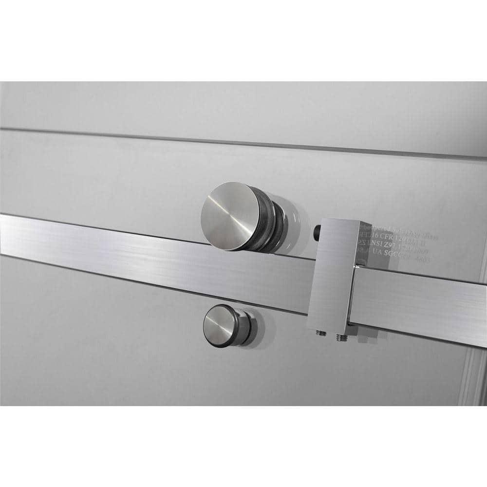 Moselle 60" W x 35" D x 77.5" H Frameless Rectangle Sliding Shower Enclosure with Base Included