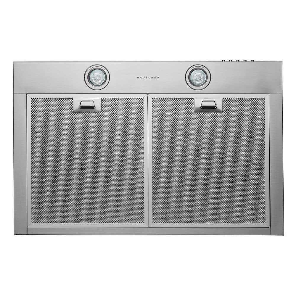 Hauslane Hauslane Wall Mount Range Hood 30 Inch | Wall Chimney | 6” Duct/Ductless Convertible, Strong Suction, Six-layer Aluminum Filters, Changeable LED Lamps, Stove Kitchen Vent Hood WM-530SS-30B