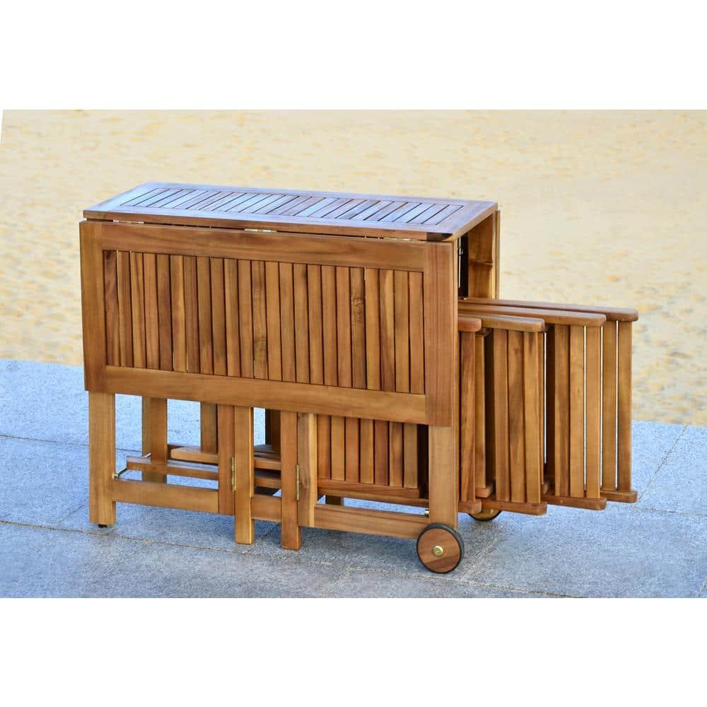 Arvin Table And 4 Chairs - Outdoor - PAT7001 - Natural - Safavieh