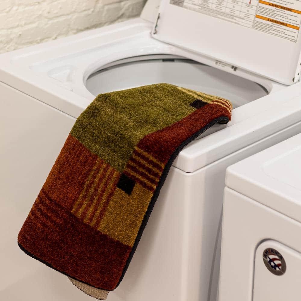 Caravan Red and Orange Synthetic Medallion Runner Rug