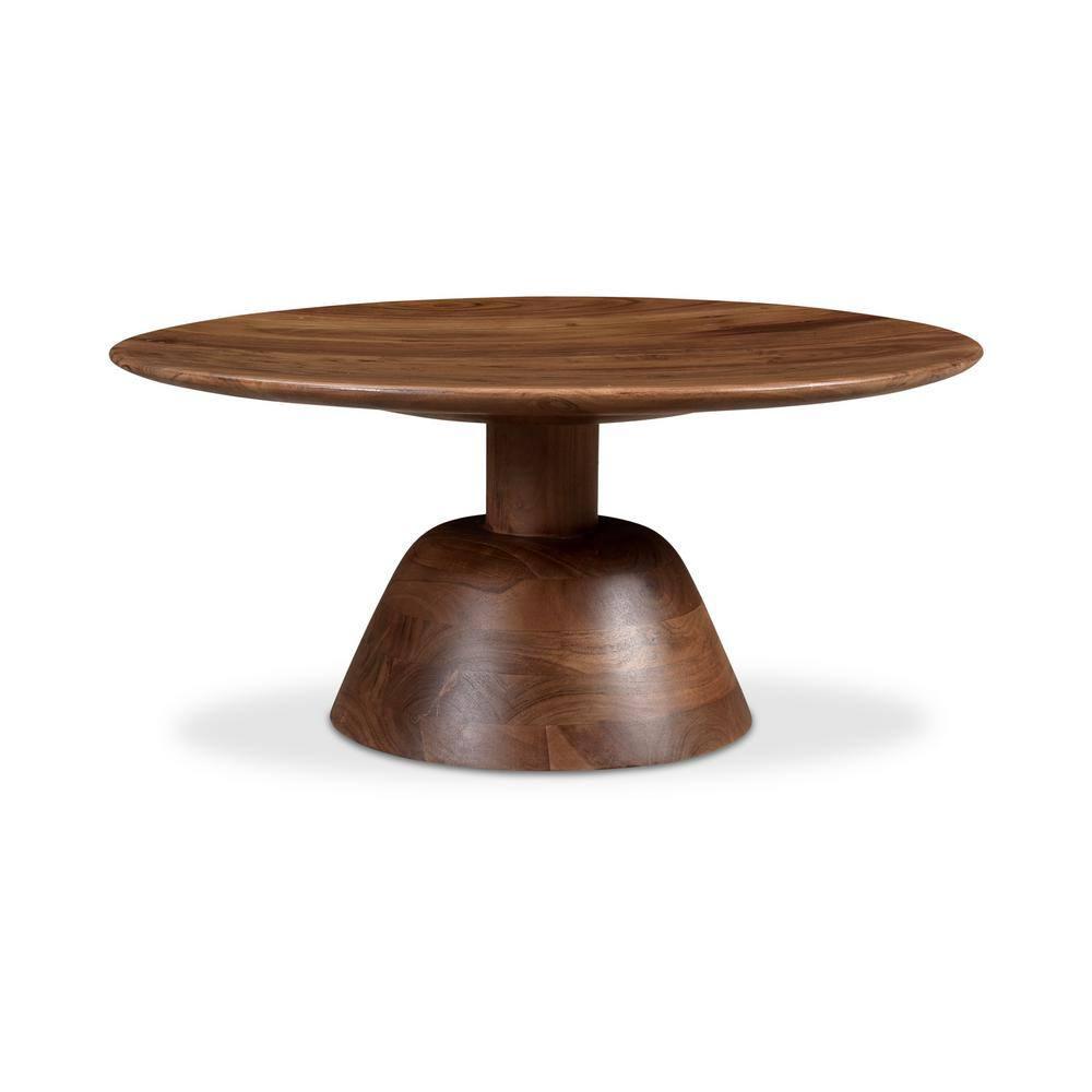 Dalton Round Coffee Table - Dark Acacia