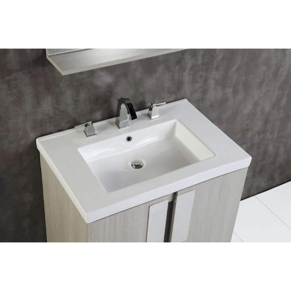 Lukeson 30'' Single Bathroom Vanity with Ceramic Top