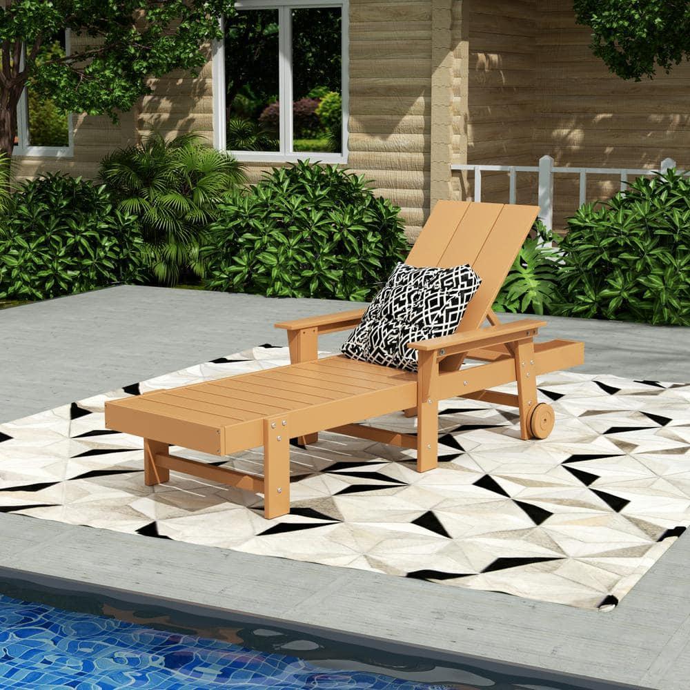 Arellanes 77.6" Long Outdoor All-Weather Poly Reclining Single Chaise