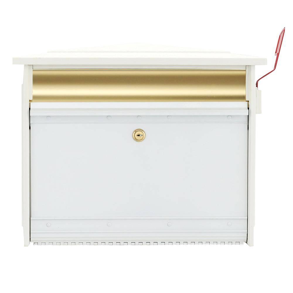 Architectural Mailboxes Mailsafe Locking, Plastic, Medium, Wall-Mount Mailbox in White