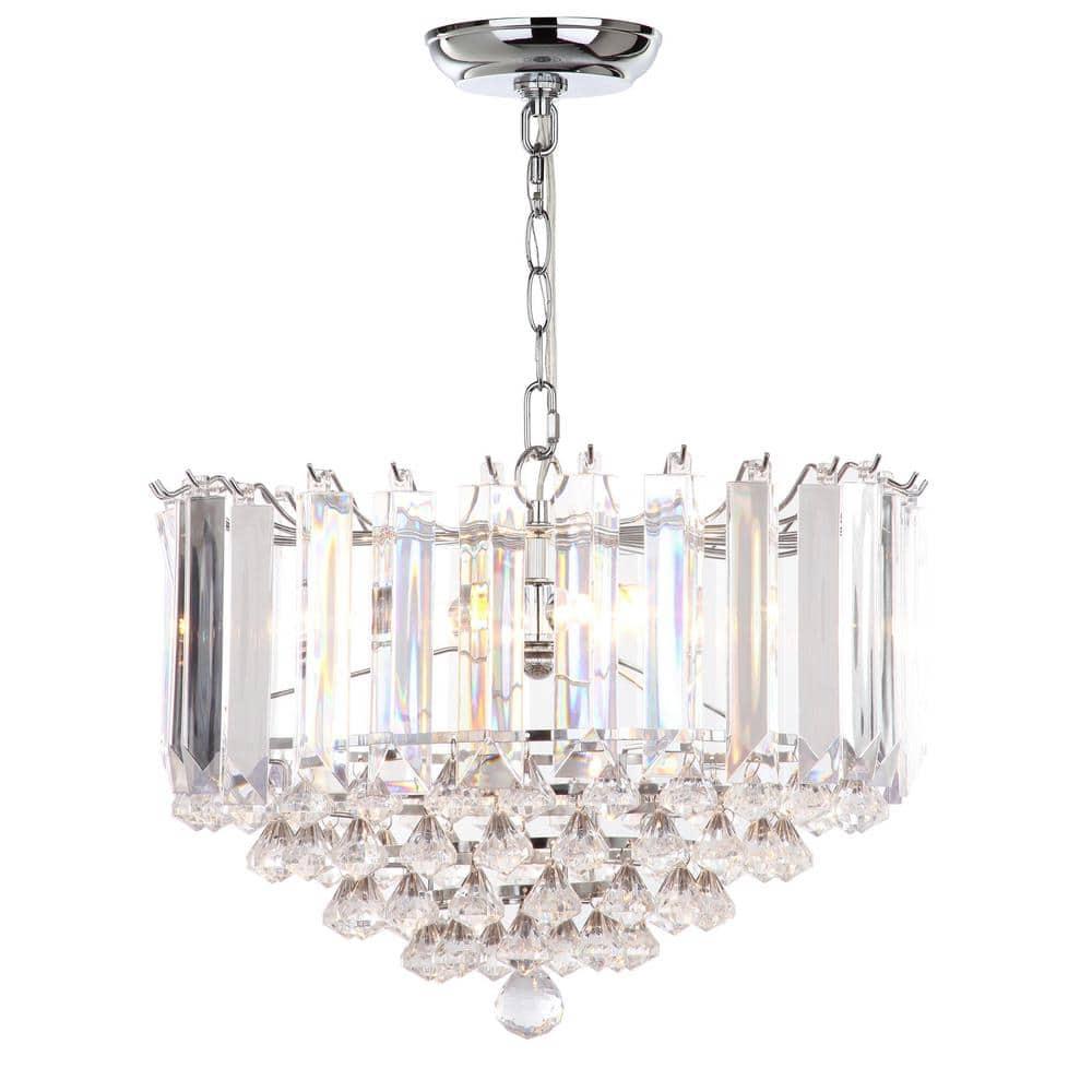 Hampton Pendant Lamp - LIT4490 - Clear/Chrome - Safavieh