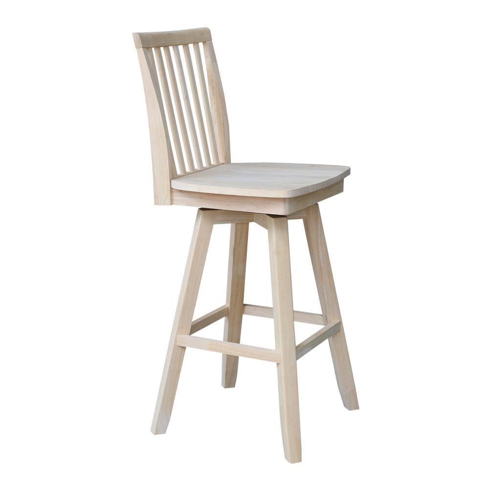 International Concepts Mission Bar Stool, 30", Ready to Finish