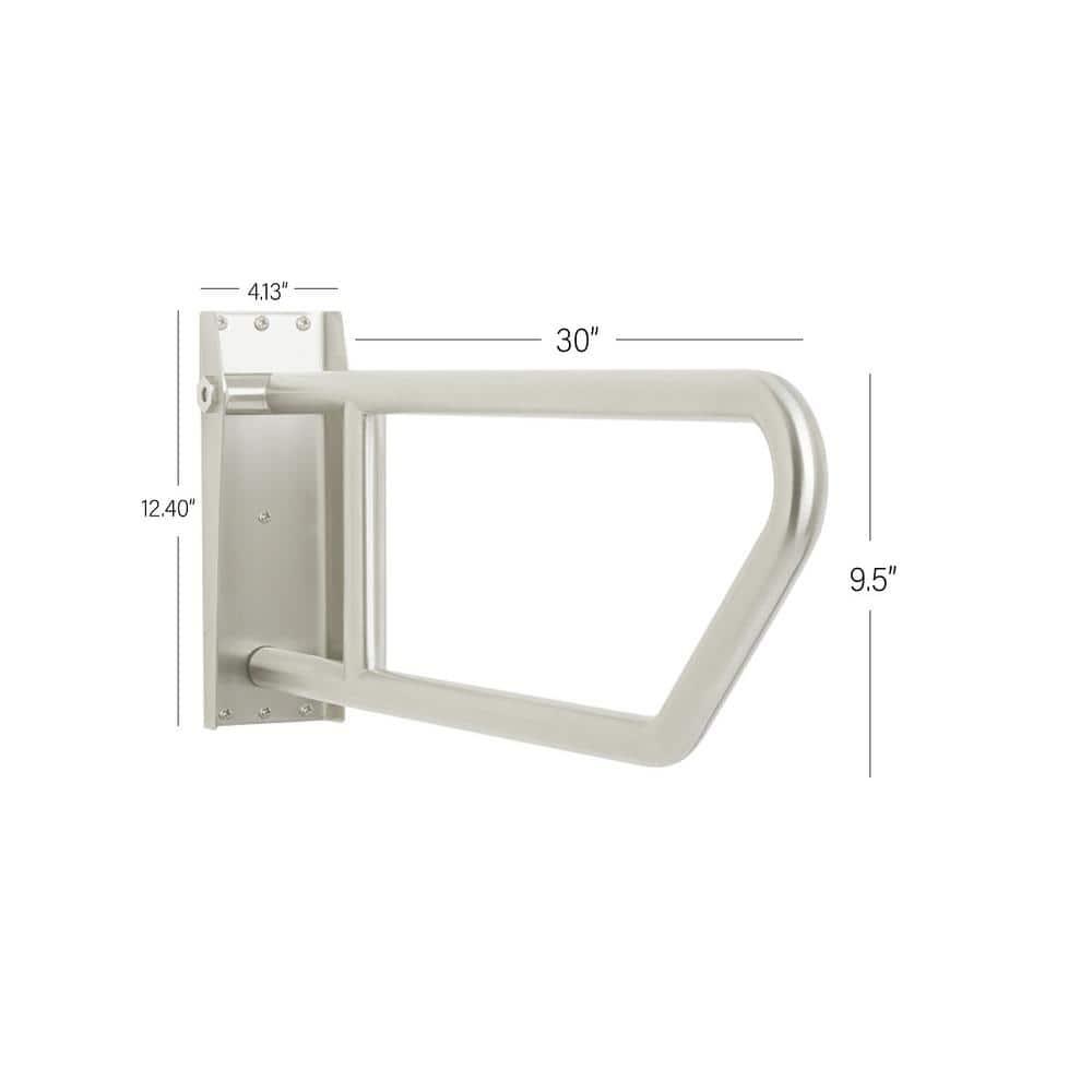 Seachrome 30" Lifestyle & Wellness® Swing-Up Bathroom Handicap Grab Bar, Satin Finish